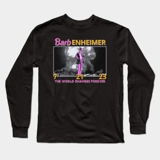 Barbenheimer 2023 Retro Look Fan Art Design Long Sleeve T-Shirt